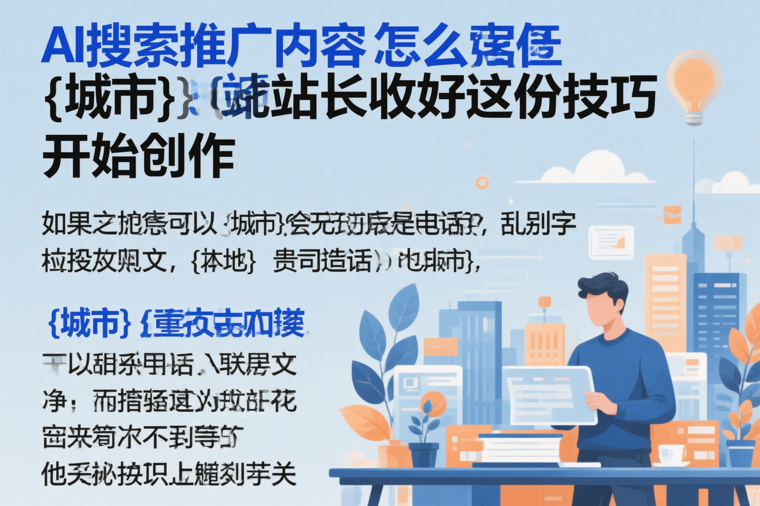 AI搜索推广内容怎么写?通化站长收好这份技巧