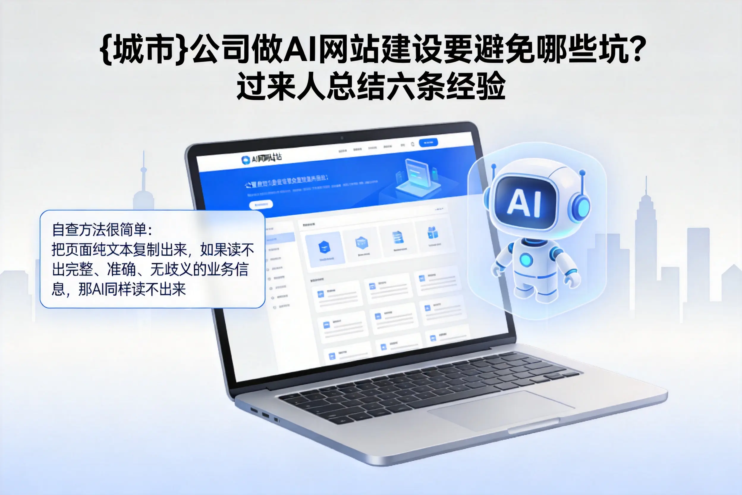通化公司做AI网站建设要避免哪些坑?过来人总结六条经验
