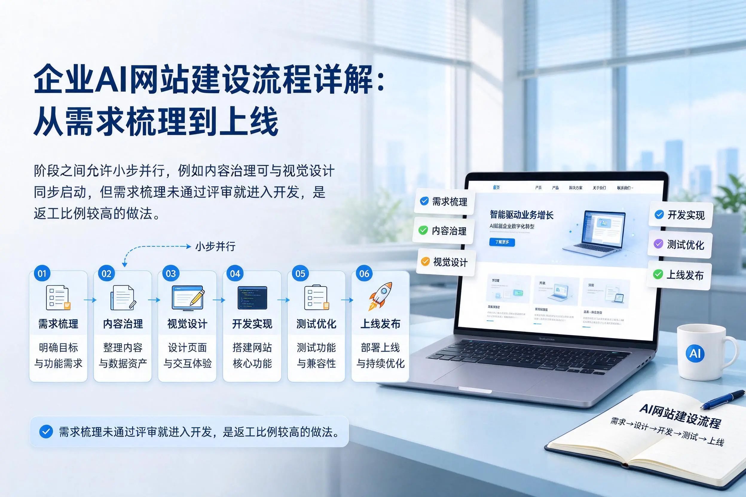 通化企业AI网站建设流程详解：从需求梳理到上线