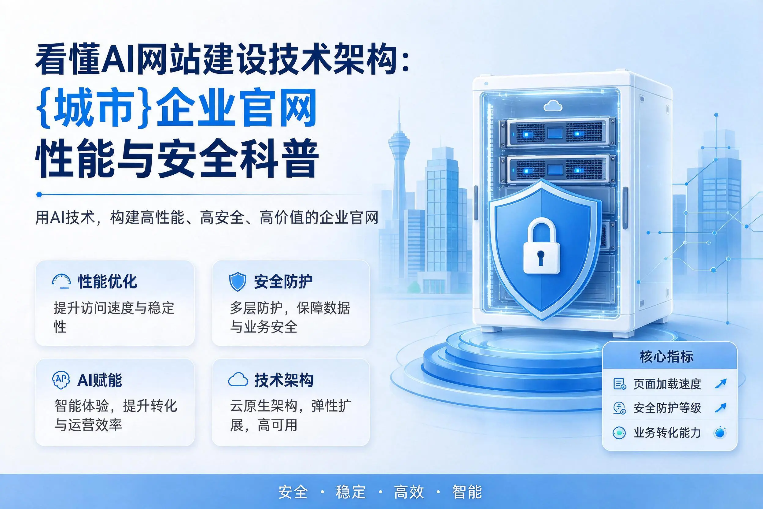 看懂AI网站建设技术架构：通化企业官网性能与安全科普