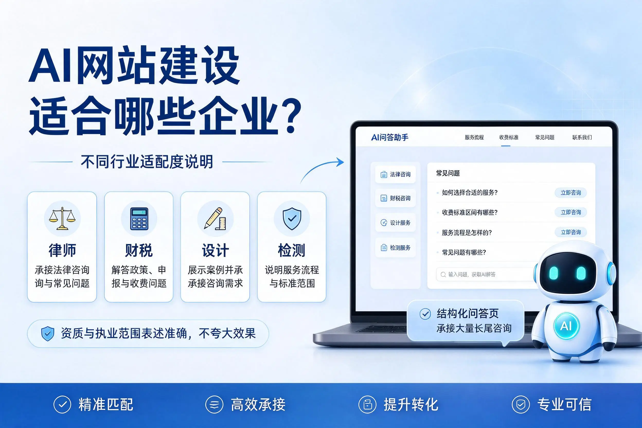 AI网站建设适合哪些企业?通化不同行业适配度说明